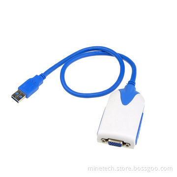 USB3.0 to VGA Graphics Adapter, Support win7/8, MAC, Supports Widescreen Full HD 1,080P Video Stream